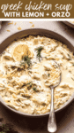 Avgolemono Soup with Orzo