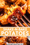 Shake n bake potatoes pinterest image.