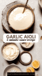 Garlic aioli recipe pinterest image.
