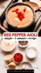 Roasted red pepper aioli pinterest image.