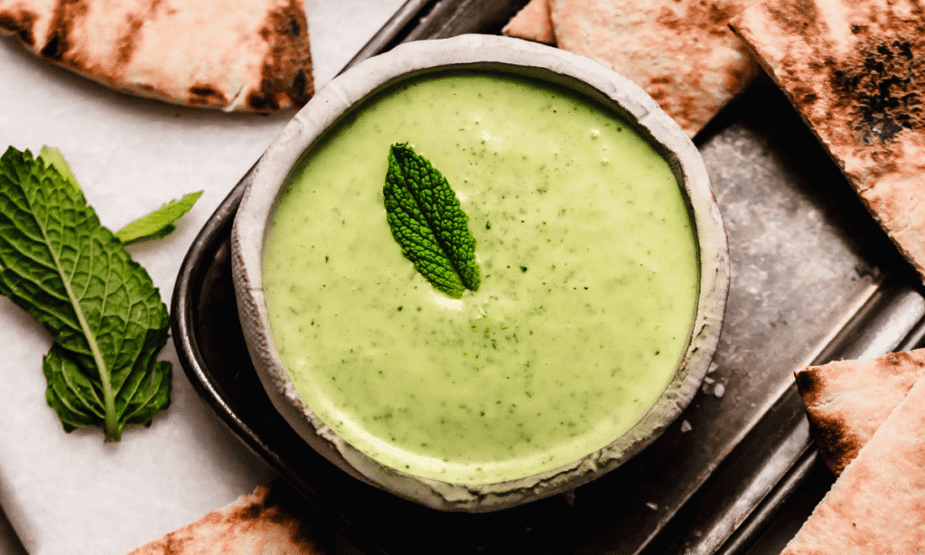 INDIAN MINT SAUCE HORIZONTAL IMAGE.