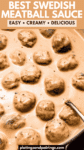 Swedish meatball sauce pinterest image.