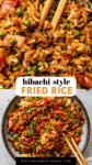 Hibachi fried rice pinterest image.