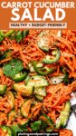 Carrot cucumber salad pinterest image.