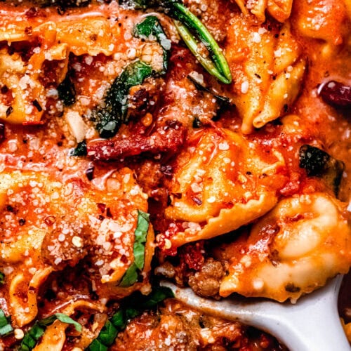 Overhead close up of marry me tortellini.