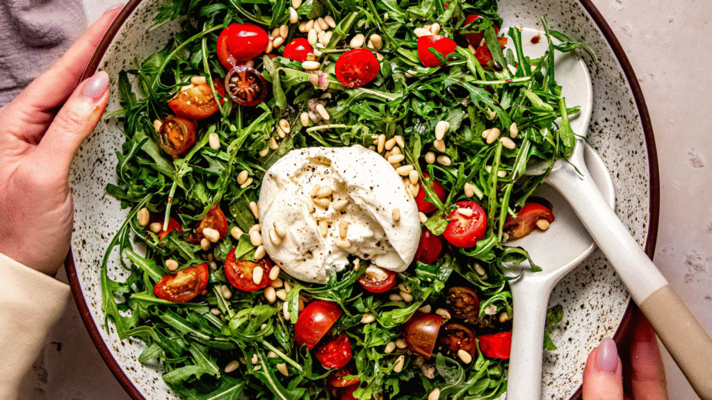 This Arugula Burrata Salad Is So Fresh and Delicious