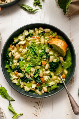 Pesto Chicken Soup