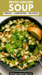 Easy Pesto Chicken Soup with Beans