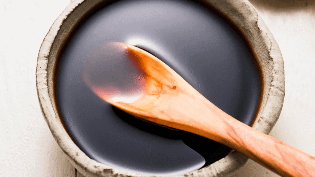 Sauce for fried rice horizontal image.