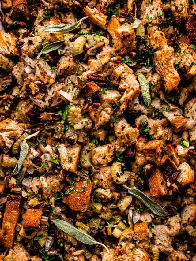 Vegetarian Mushroom Stuffing - Platings + Pairings