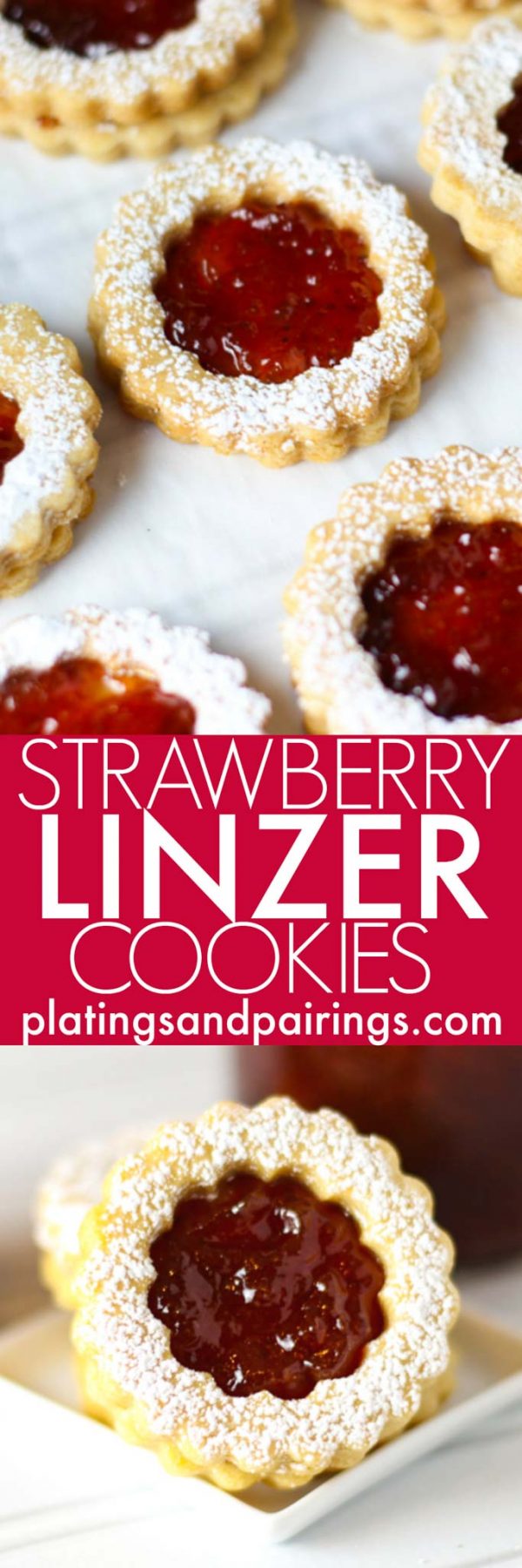Linzer Cookies with Strawberry Jam Platings + Pairings
