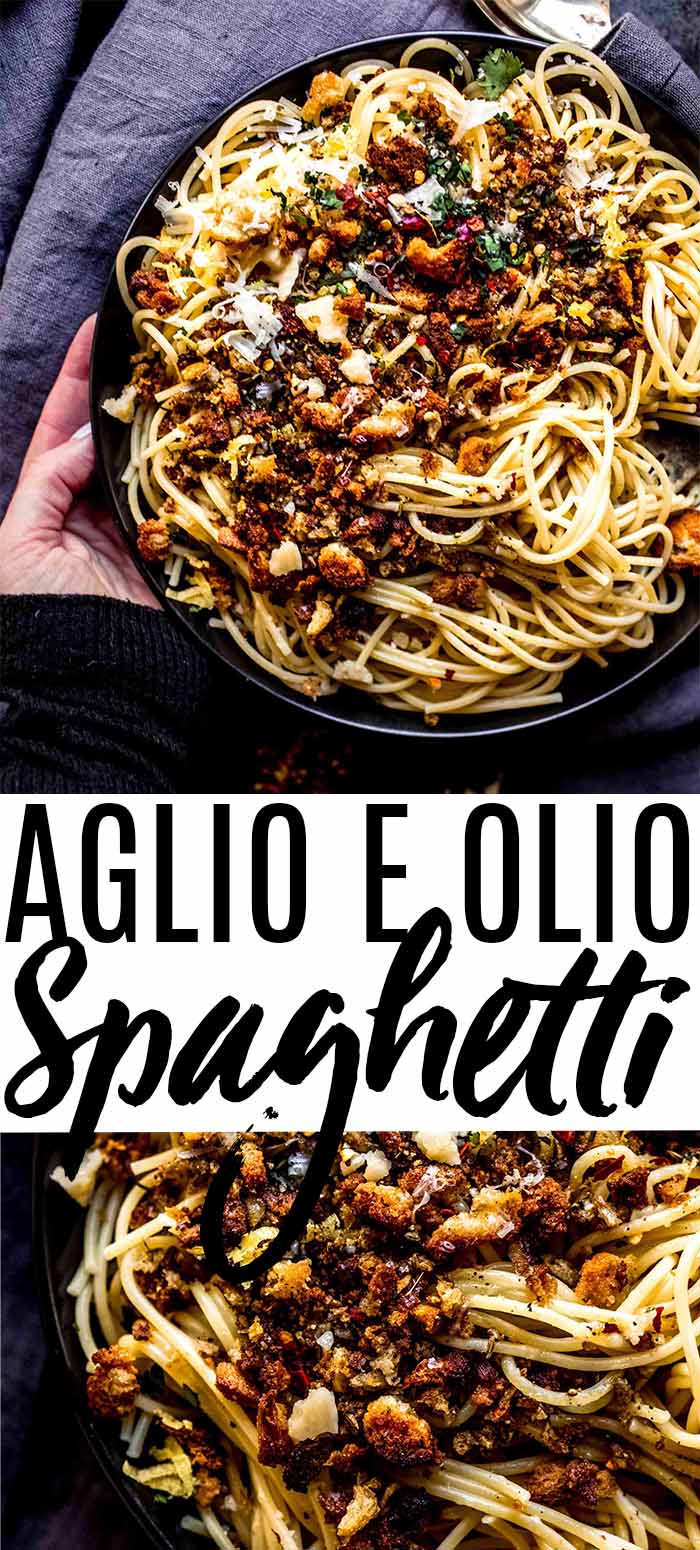 EASY Spaghetti Aglio e Olio with Toasted Breadcrumbs