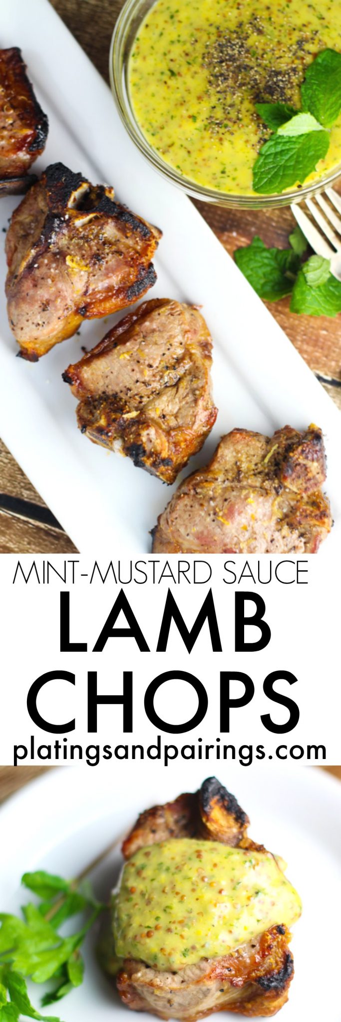 Lamb Chops with Mint Mustard Sauce