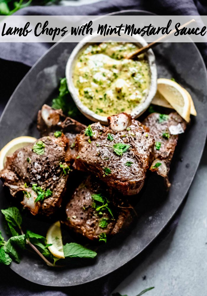 Lamb Chops with Mint Mustard Sauce