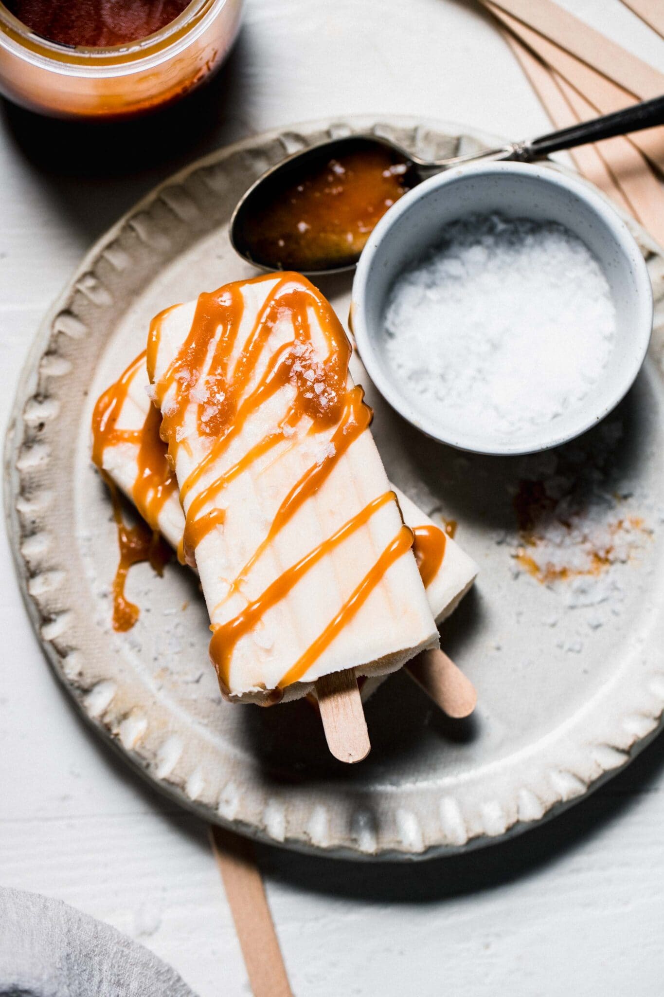 Salted Caramel Yogurt Popsicles (Yasso Copycat Recipe) Platings + Pairings