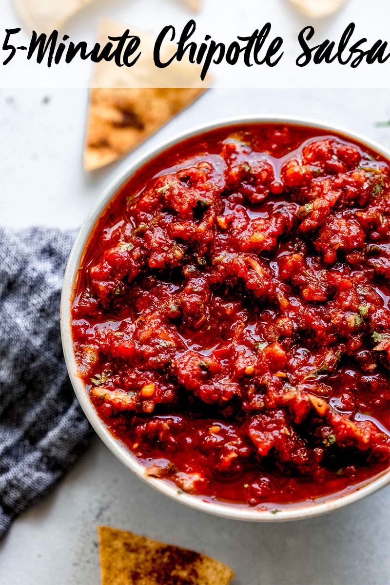 5Minute Chipotle Salsa // Blender Salsa Platings + Pairings