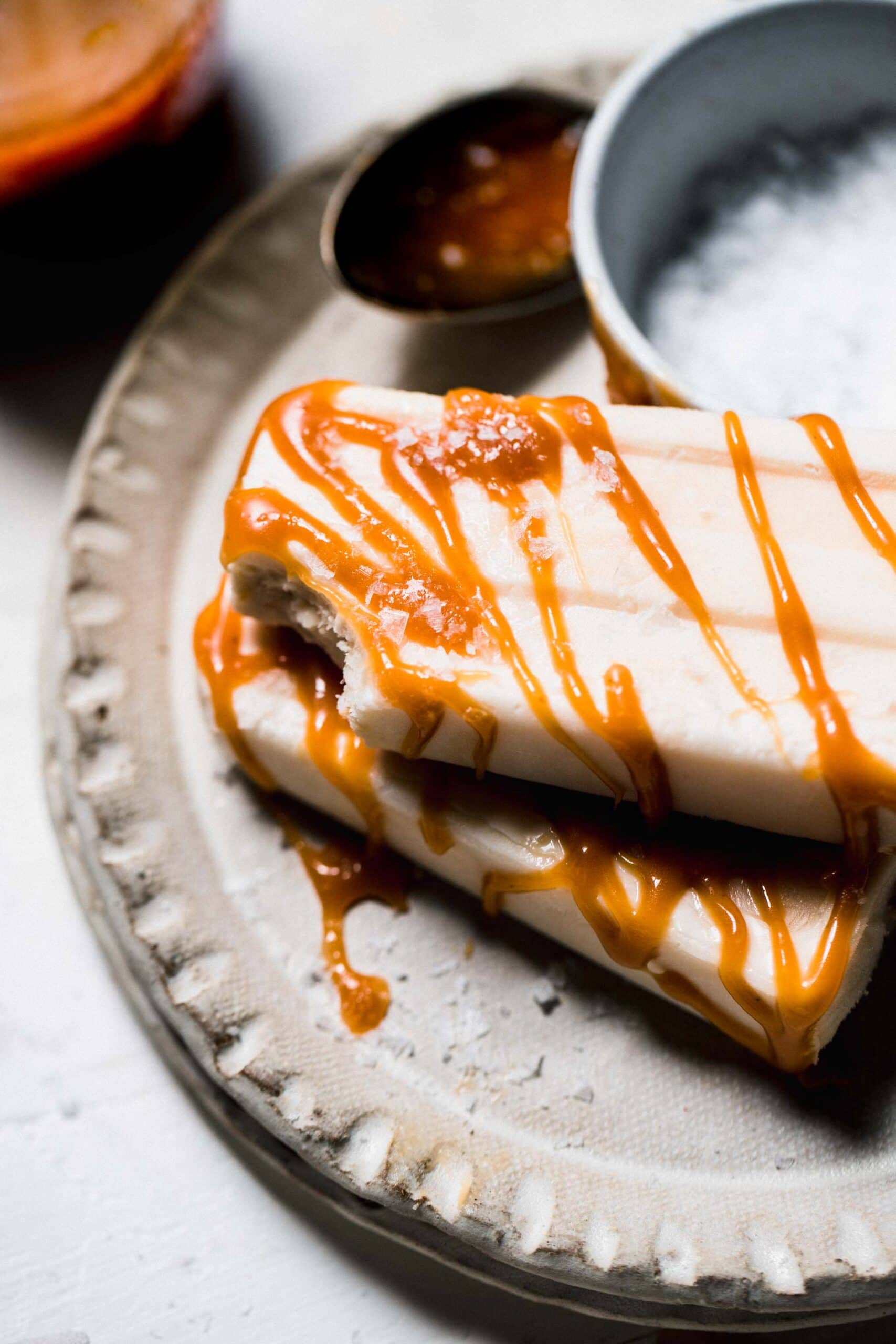 Salted Caramel Yogurt Popsicles (Yasso Copycat Recipe) Platings + Pairings
