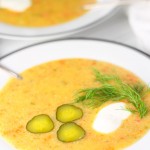 Dill Pickle Soup - Deliciously tangy and creamy | platingsandpairings.com