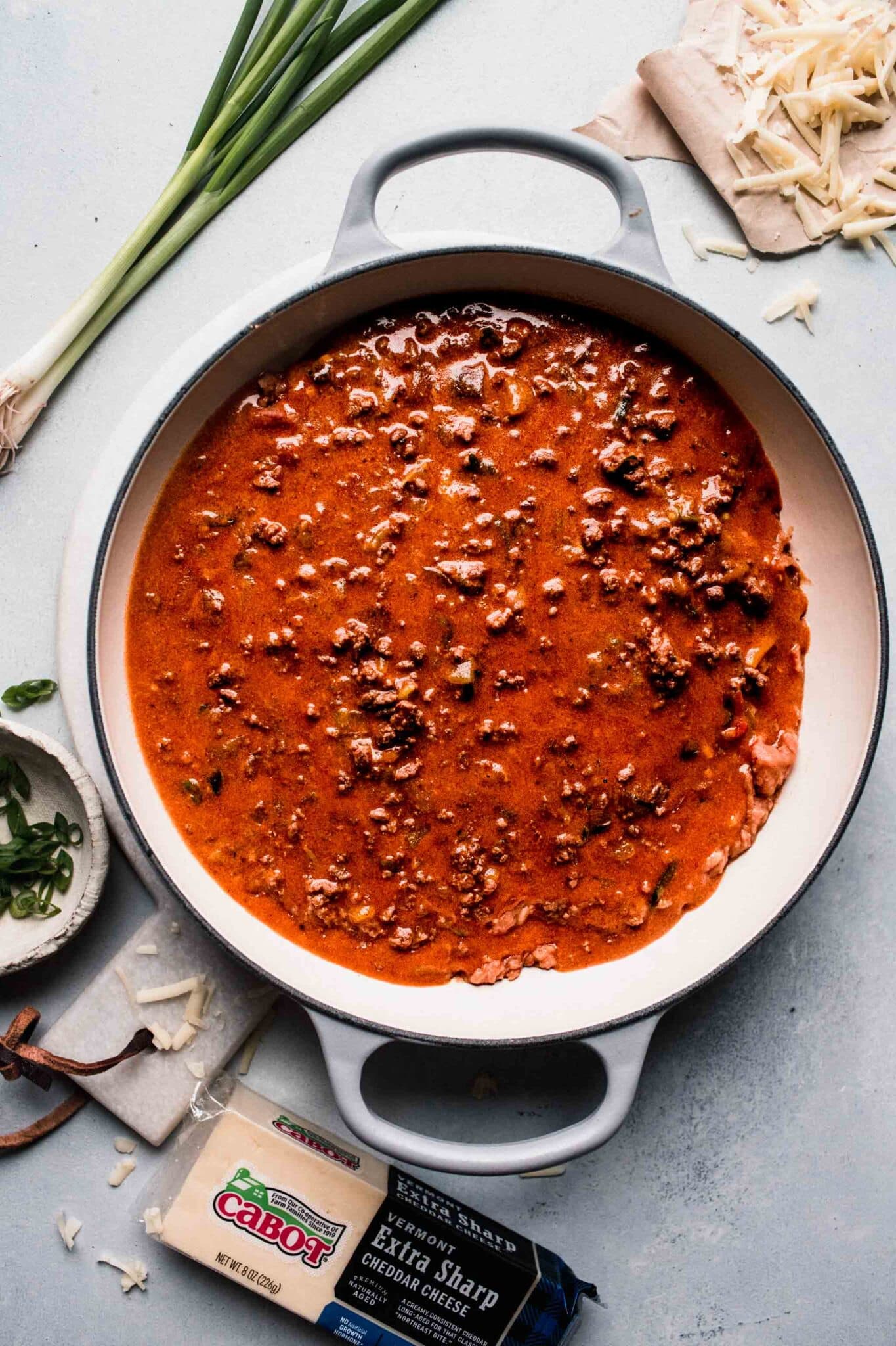 Cheesy Enchilada Dip Recipe (with Ground Beef)