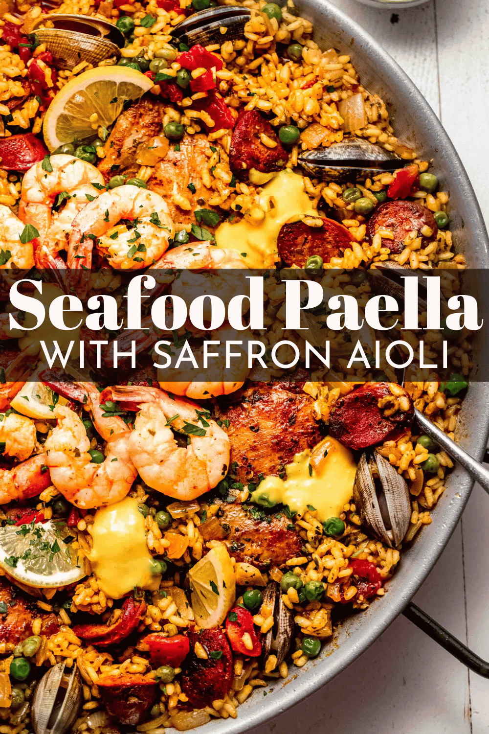 Easy Seafood Paella Recipe with Saffron Aioli