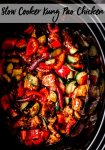 Slow Cooker Kung Pao Chicken is perfect for weeknight dinners. Chicken simmered in a spicy sauce and finished off with crisp sautéed red peppers and crunchy peanuts.