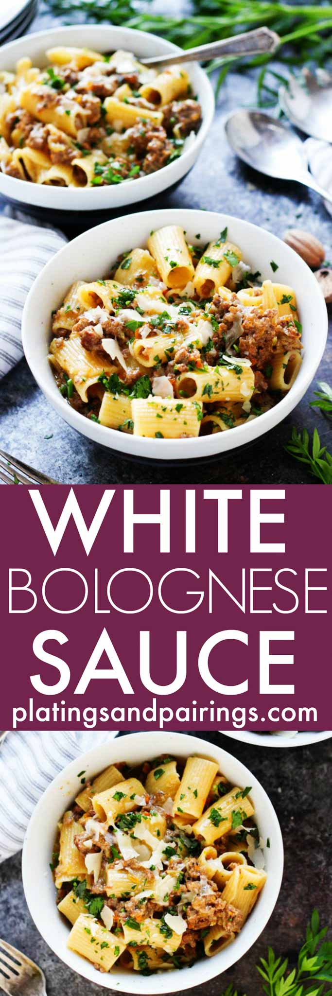 White Bolognese Meat Sauce Platings + Pairings