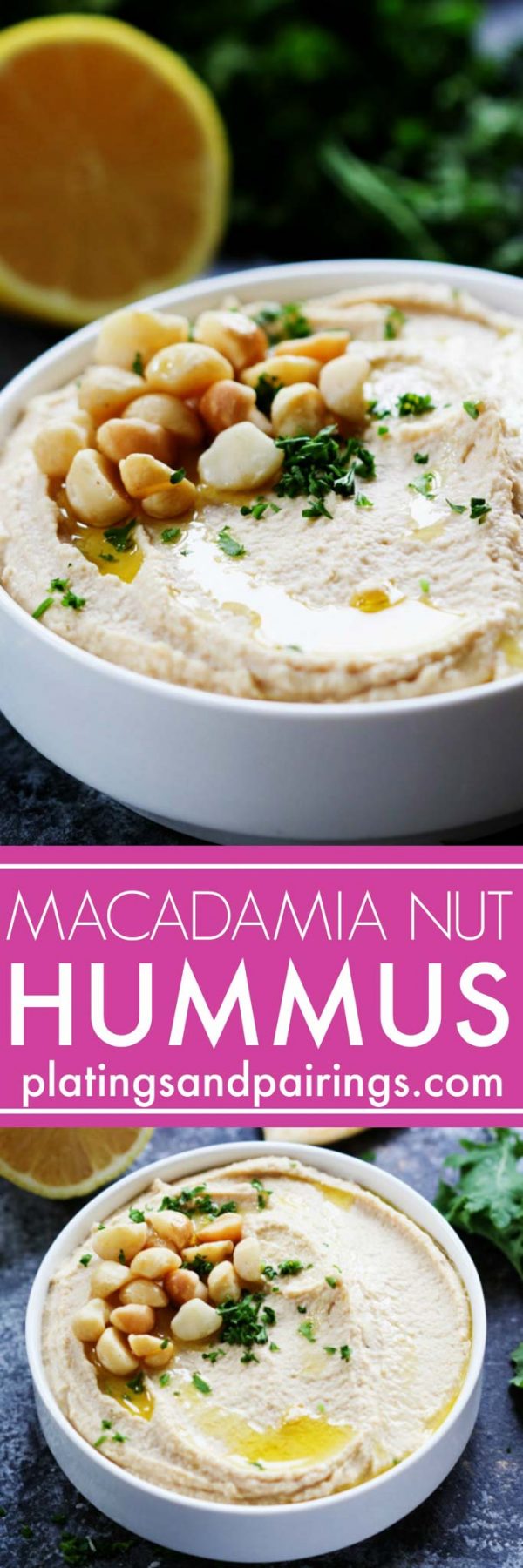 Macadamia Nut Hummus Platings + Pairings