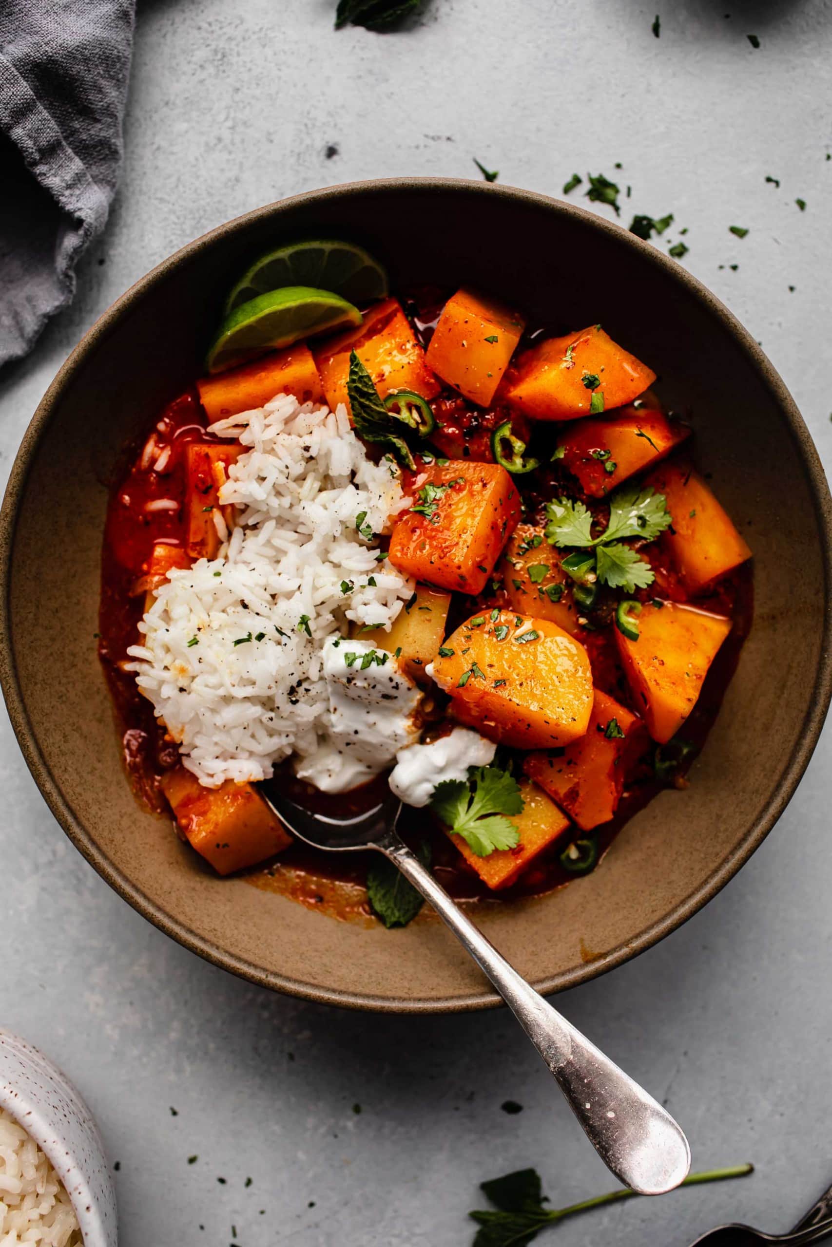 Easy Potato Vindaloo Curry (Aloo Vindaloo Recipe) Platings + Pairings