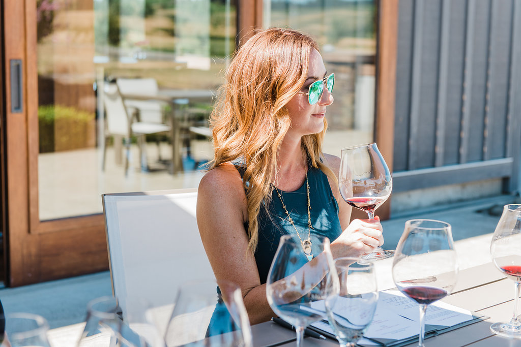 The Gran Moraine Tasting Room in Yamhill, Oregon has spectacular views & a lovely patio to enjoy while sipping on their Pinot Noir, Chardonnay & Rosé wine.