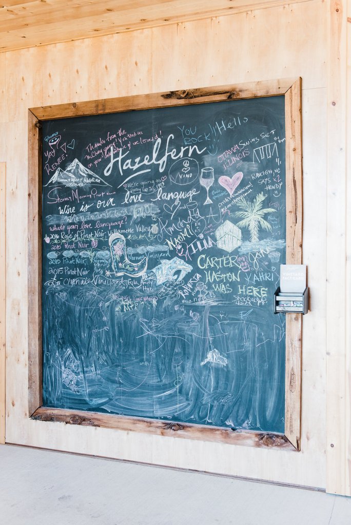 Hazelfern Cellars tasting room in Newberg, Oregon produces Rosé, Chardonnay & Pinot Noir. Winemaker/owners, Bryan & Laura Laing, are the nicest people too!