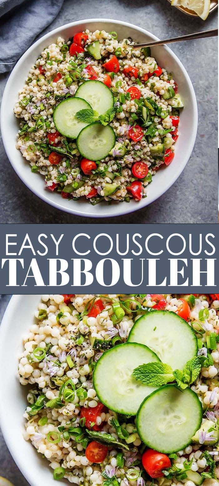 Israeli Couscous Tabbouleh Salad Platings + Pairings