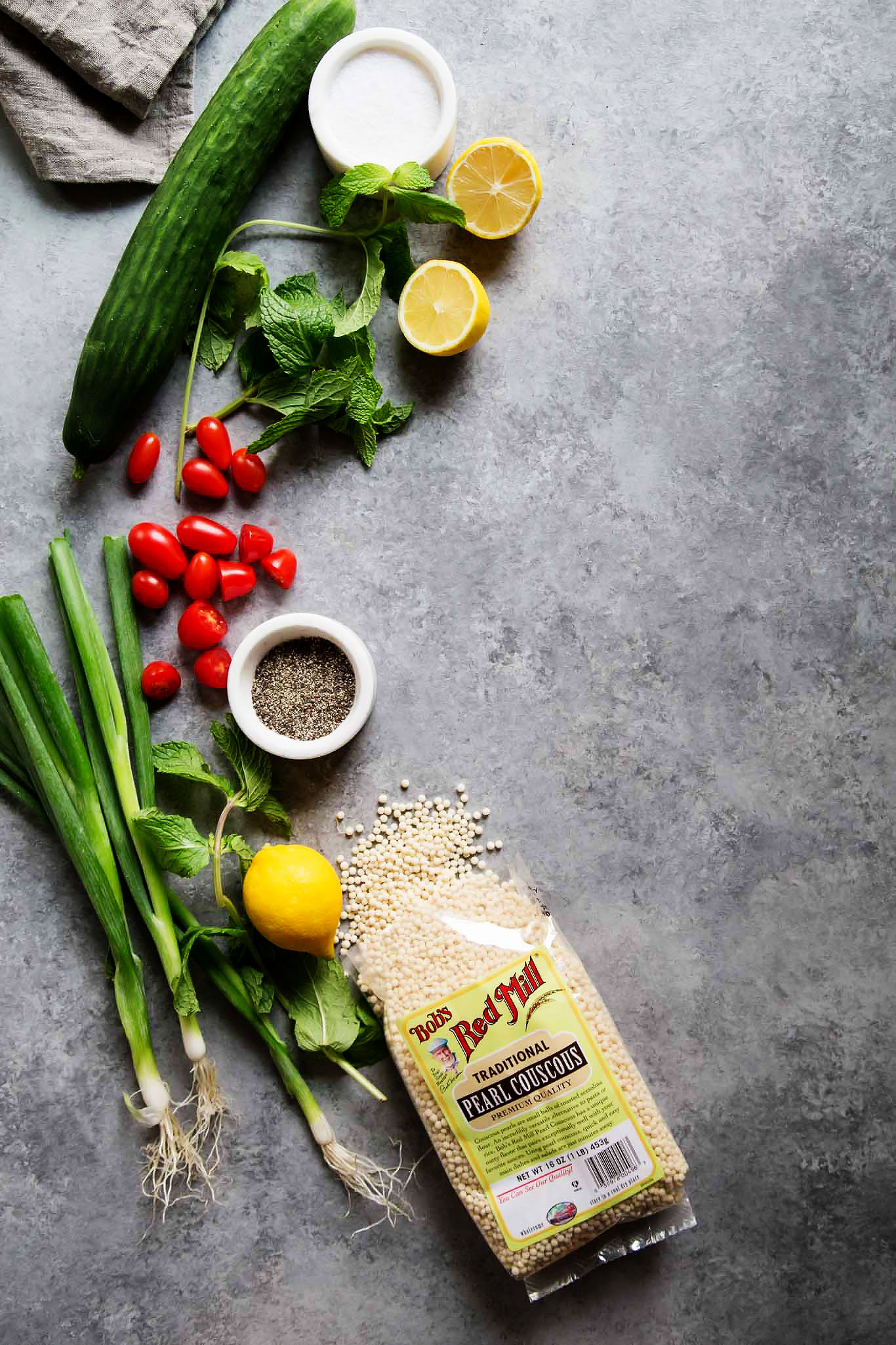 Israeli Couscous Tabbouleh Salad Platings + Pairings