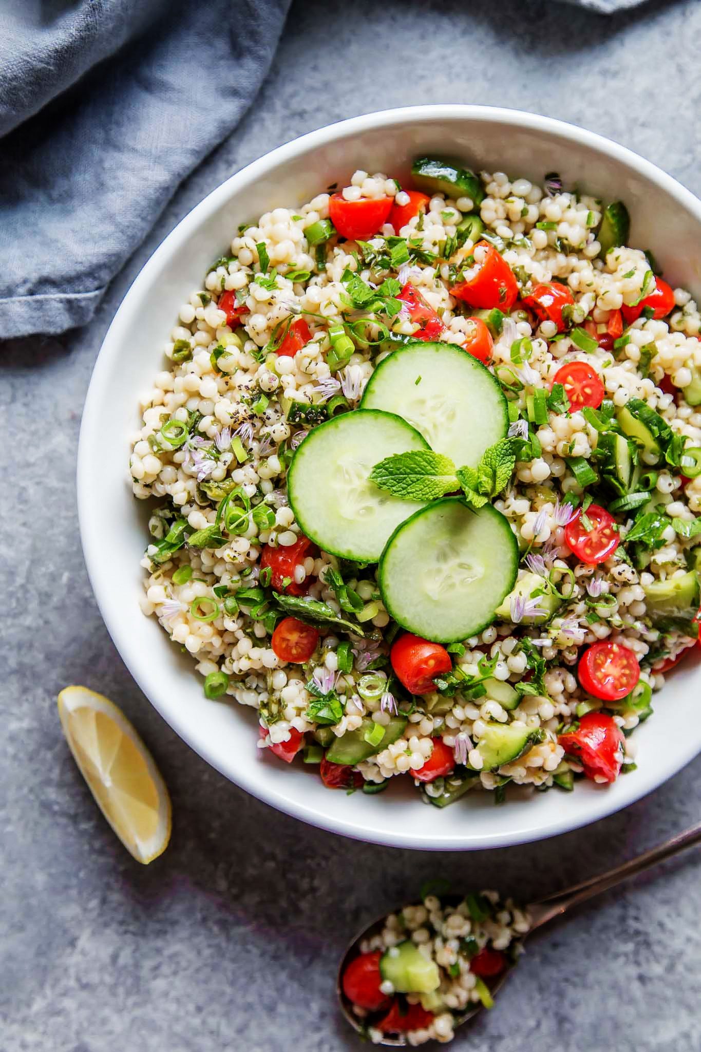 Israeli Couscous Tabbouleh Salad - Platings + Pairings