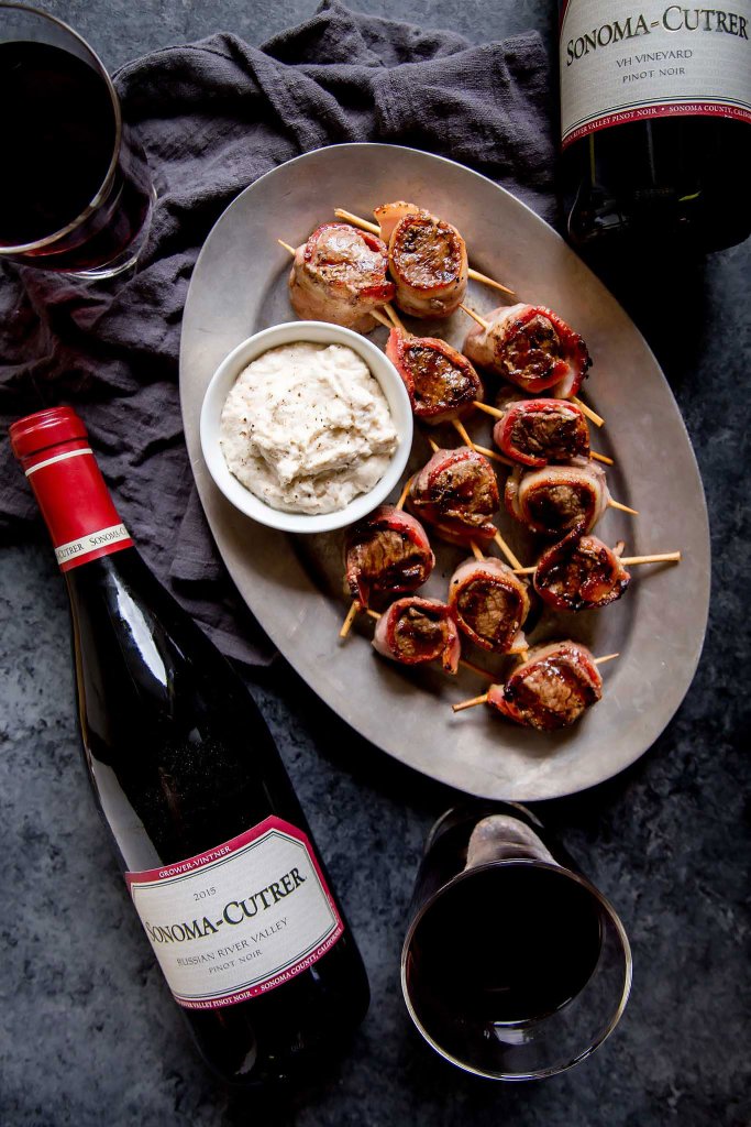 Filet Mignon Bites with Creamy Horseradish Sauce Platings + Pairings