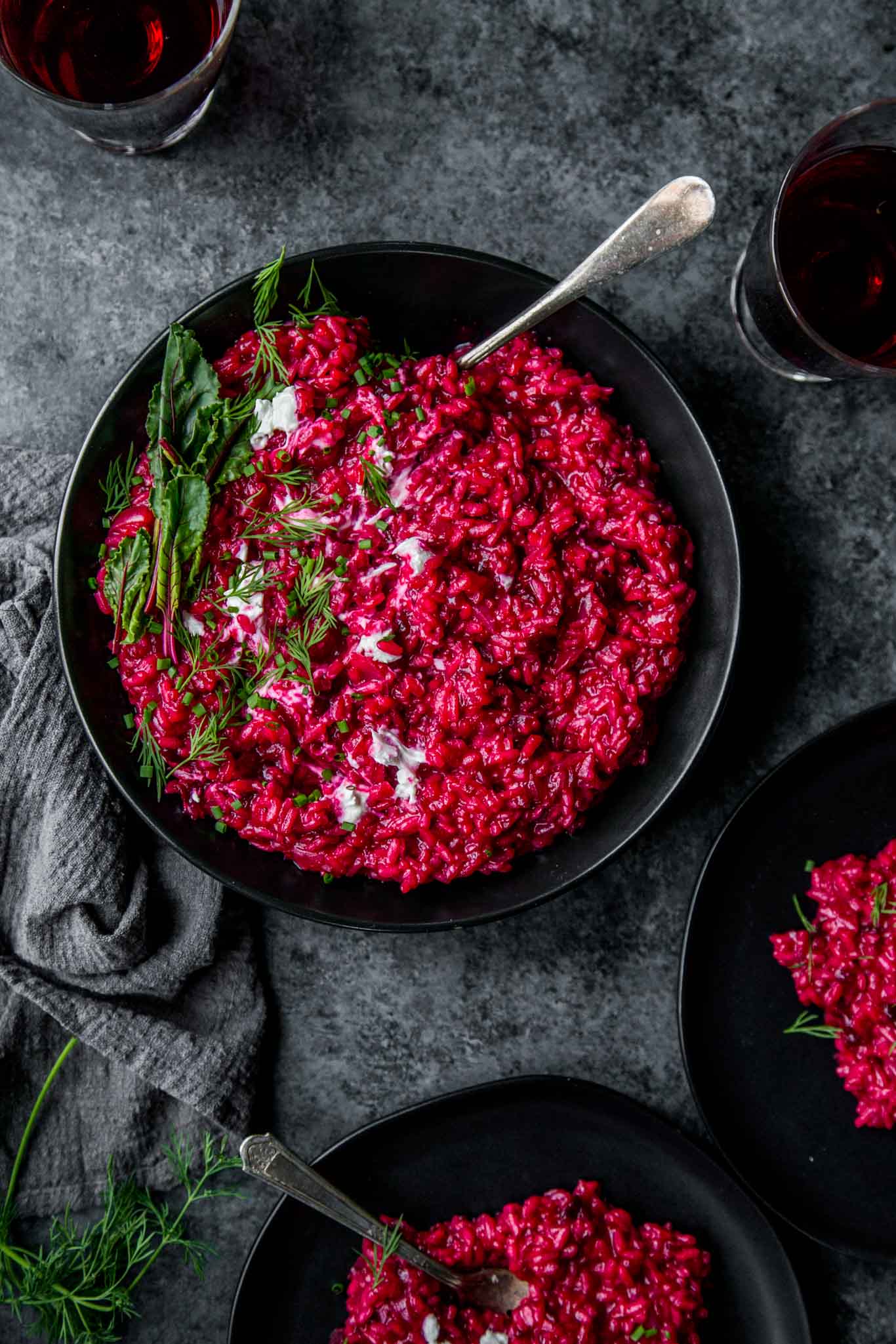 Beet Risotto with Goat Cheese