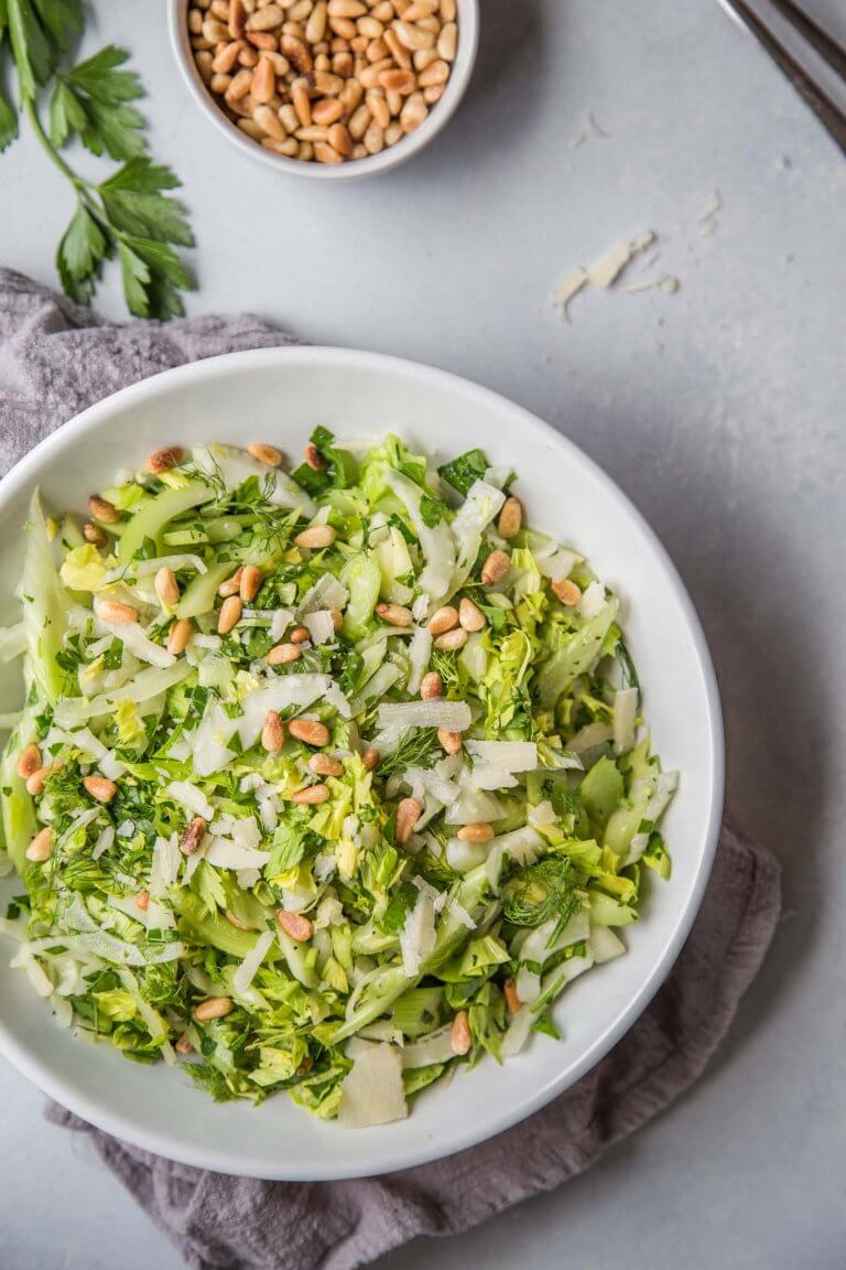 Shaved Fennel and Celery Salad Platings + Pairings