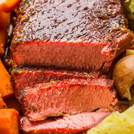 Slow Cooker Brown Sugar Glazed Corned Beef