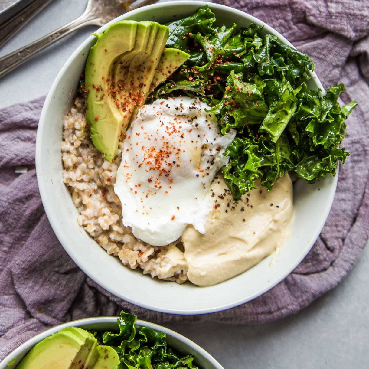 Avocado & Kale Savory Oatmeal | Platings + Pairings