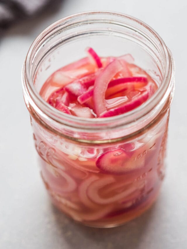Quick Pickled Red Onions Platings + Pairings