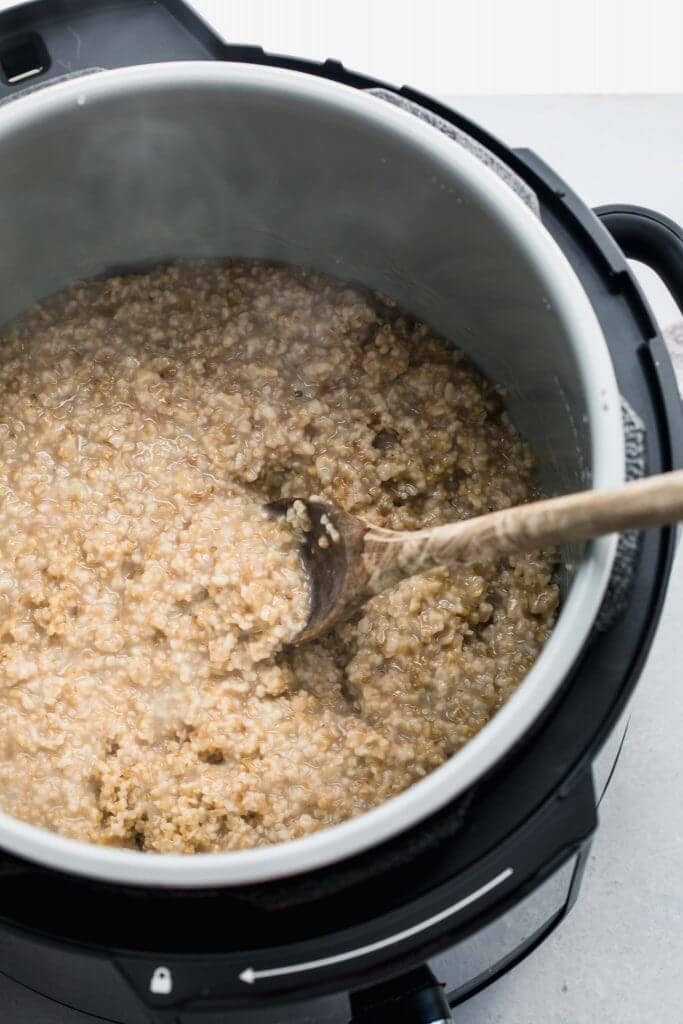 cooked oats in the instant pot. 