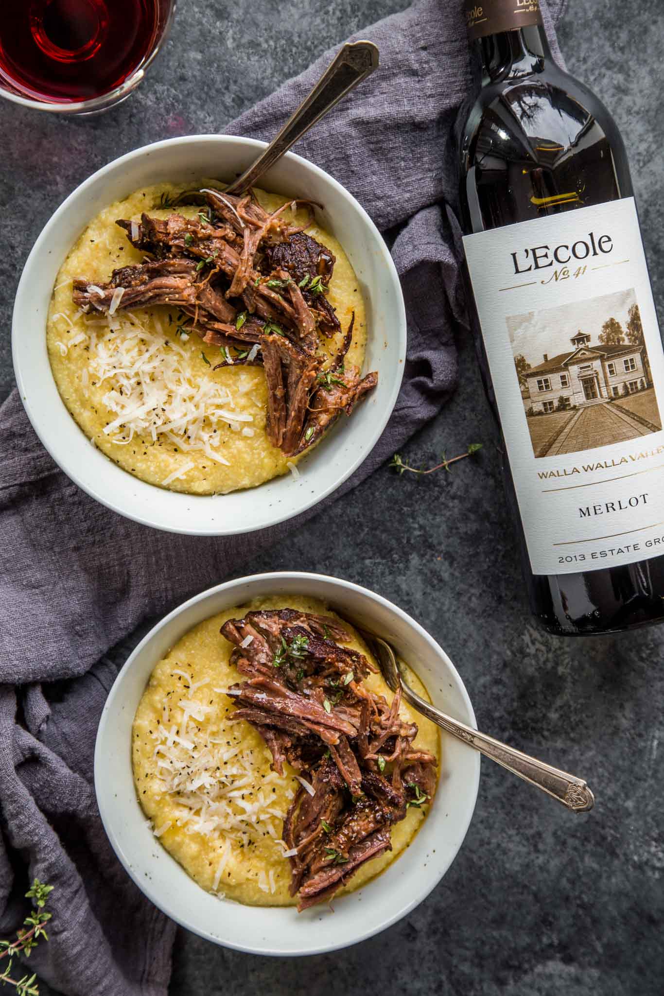 Red Wine Braised Beef Short Ribs Platings + Pairings