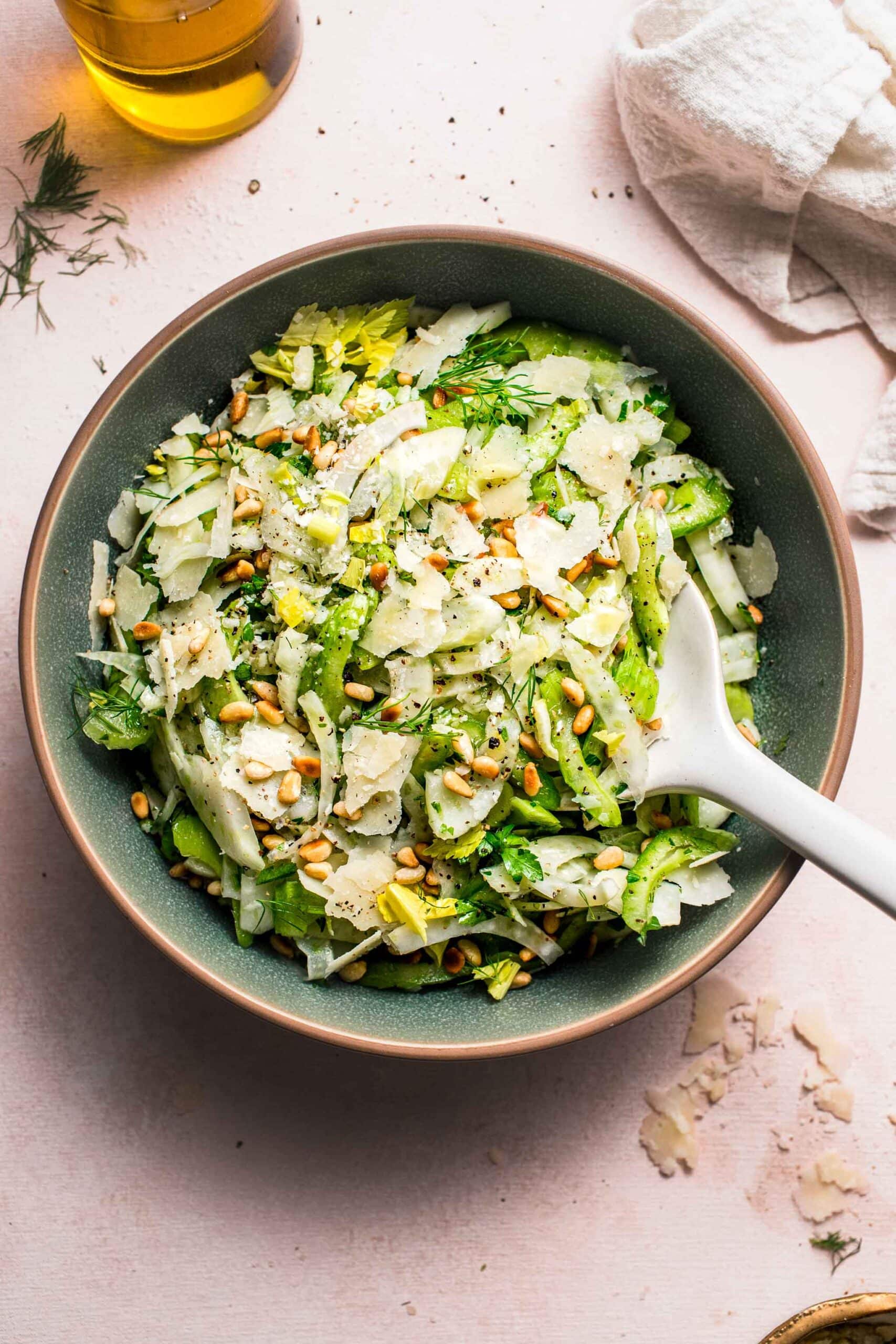 Shaved Fennel and Celery Salad with Parmesan