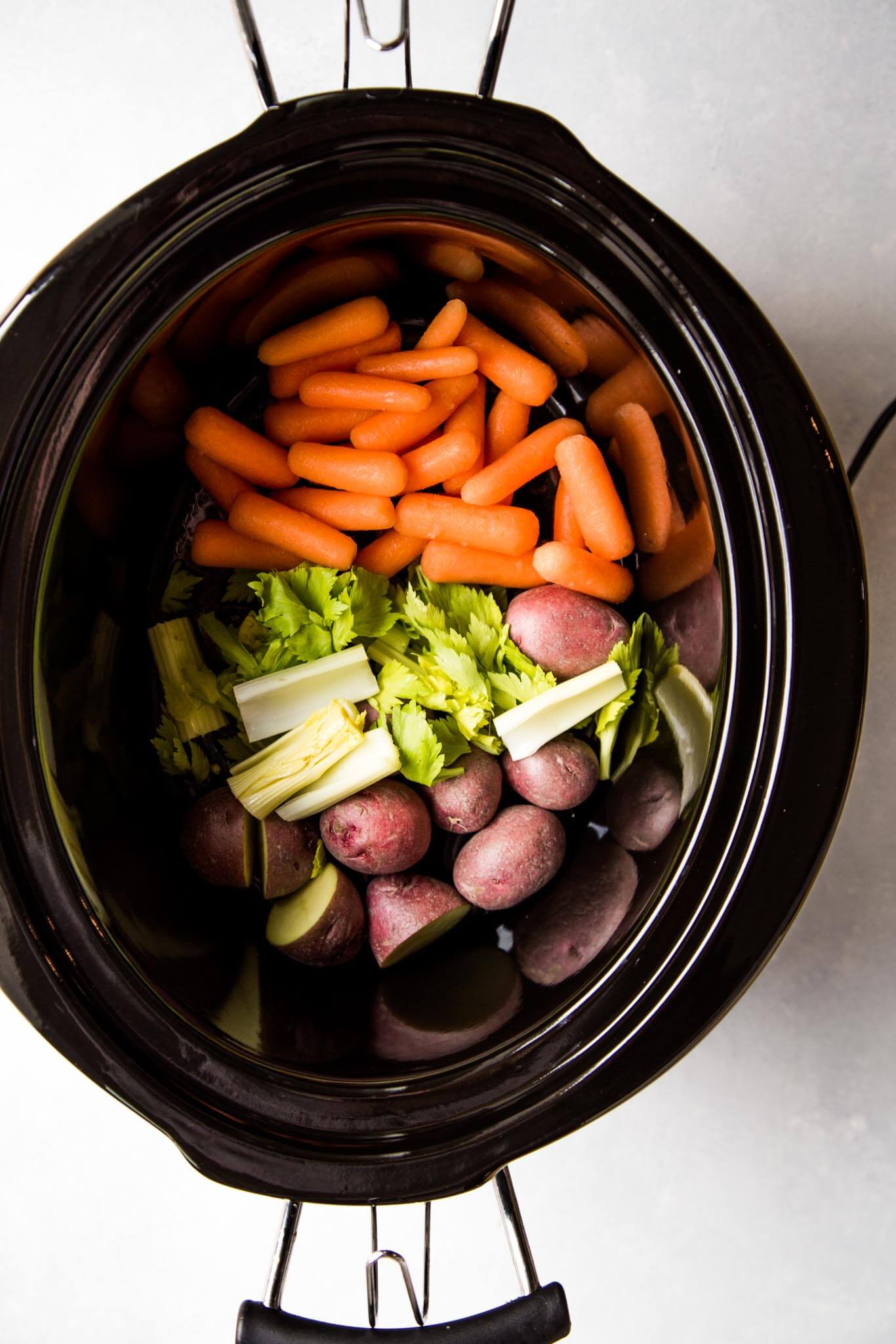 Vegetables in slow cooker