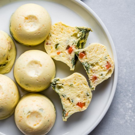 Instant Pot Sous Vide Egg Bites on plate