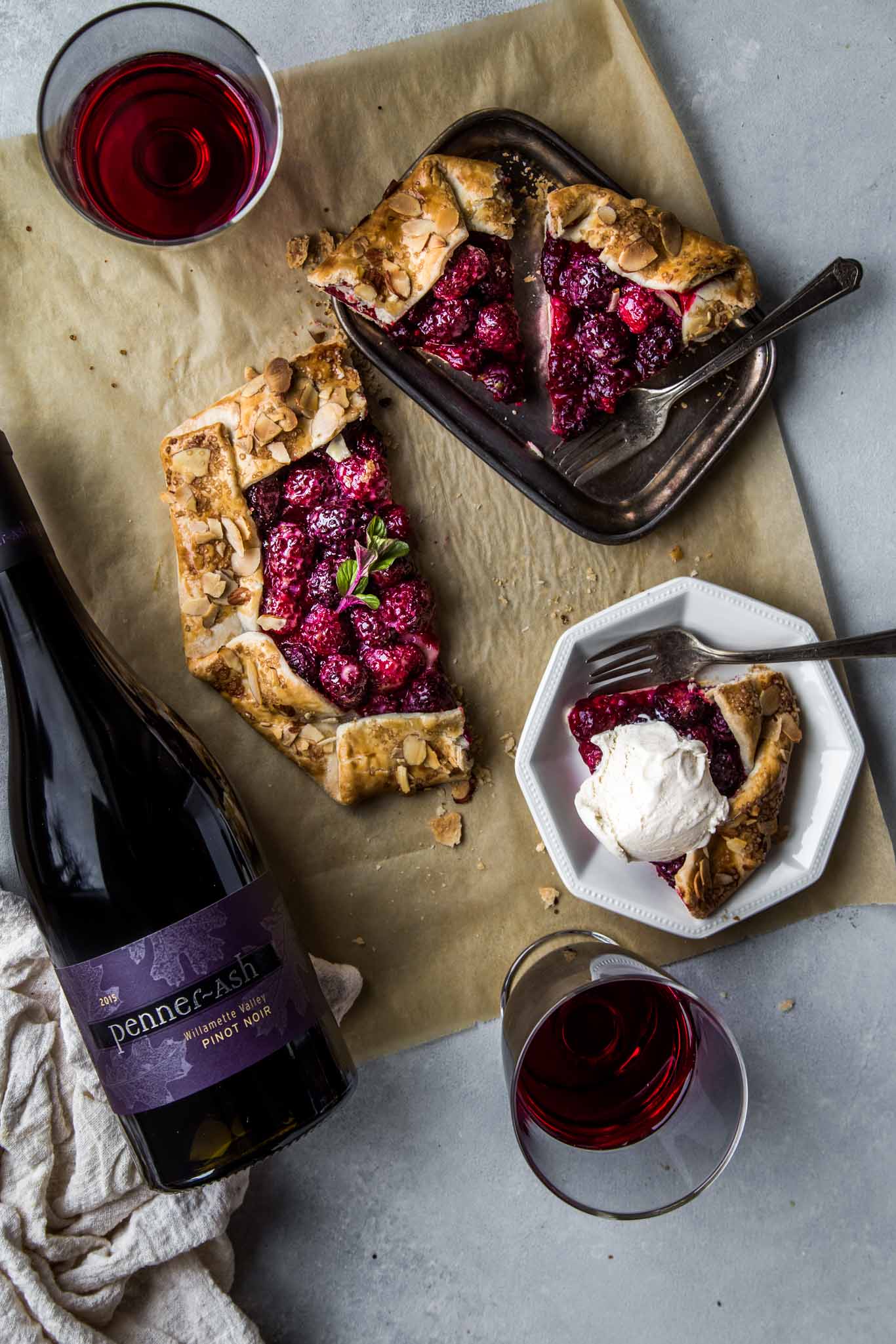 Blackberry Galette Paired with Oregon Pinot Noir 