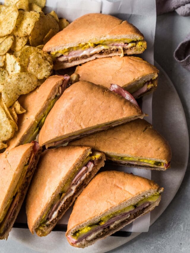 Platter of Cubano Sandwiches