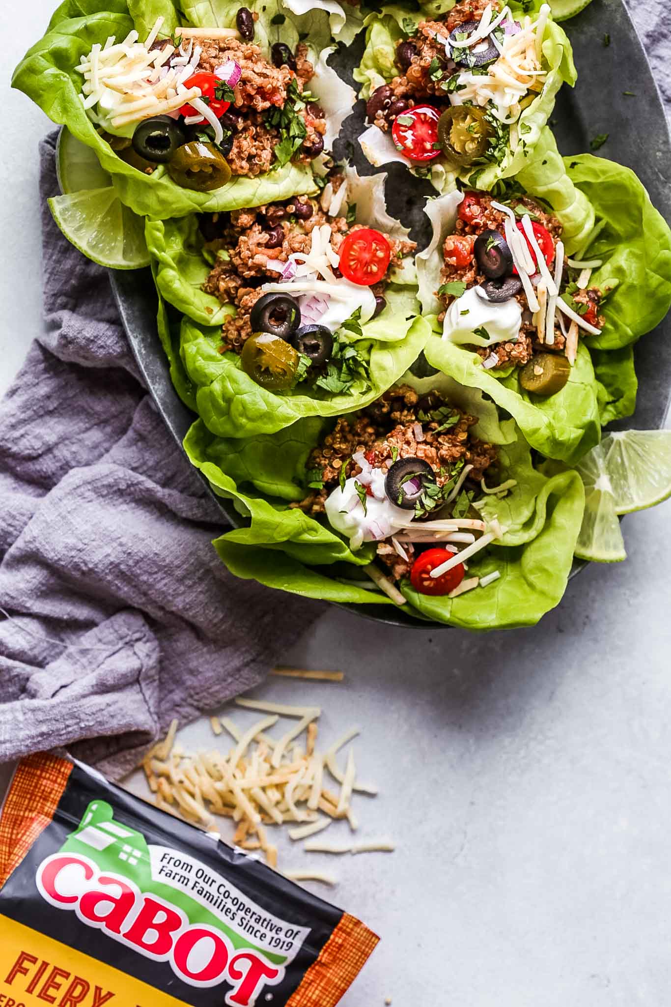 Taco Quinoa & Turkey Lettuce Wraps make a hearty, healthy, protein packed meal that’s amazingly delicious and quick and easy to prepare. They’re perfect for meal prep too.