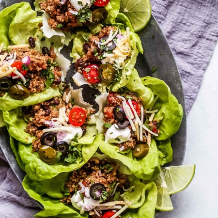 Taco Quinoa & Turkey Lettuce Wraps make a hearty, healthy, protein packed meal that’s amazingly delicious and quick and easy to prepare. They’re perfect for meal prep too.