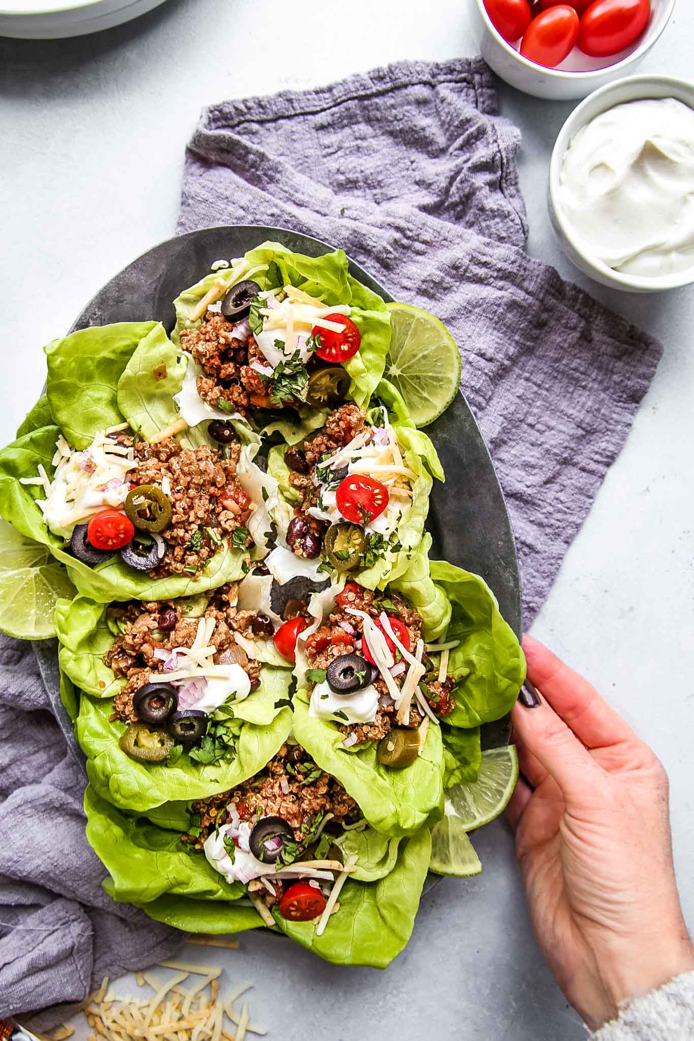 Taco Quinoa & Turkey Lettuce Wraps make a hearty, healthy, protein packed meal that’s amazingly delicious and quick and easy to prepare. They’re perfect for meal prep too.