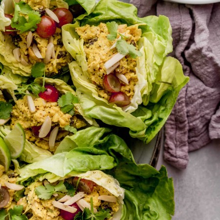 Curry Chicken Salad Lettuce Wraps can be assembled in just 5-minutes and with 4-ingredients, making them the perfect solution for busy weeknight dinners or meal prep. 
